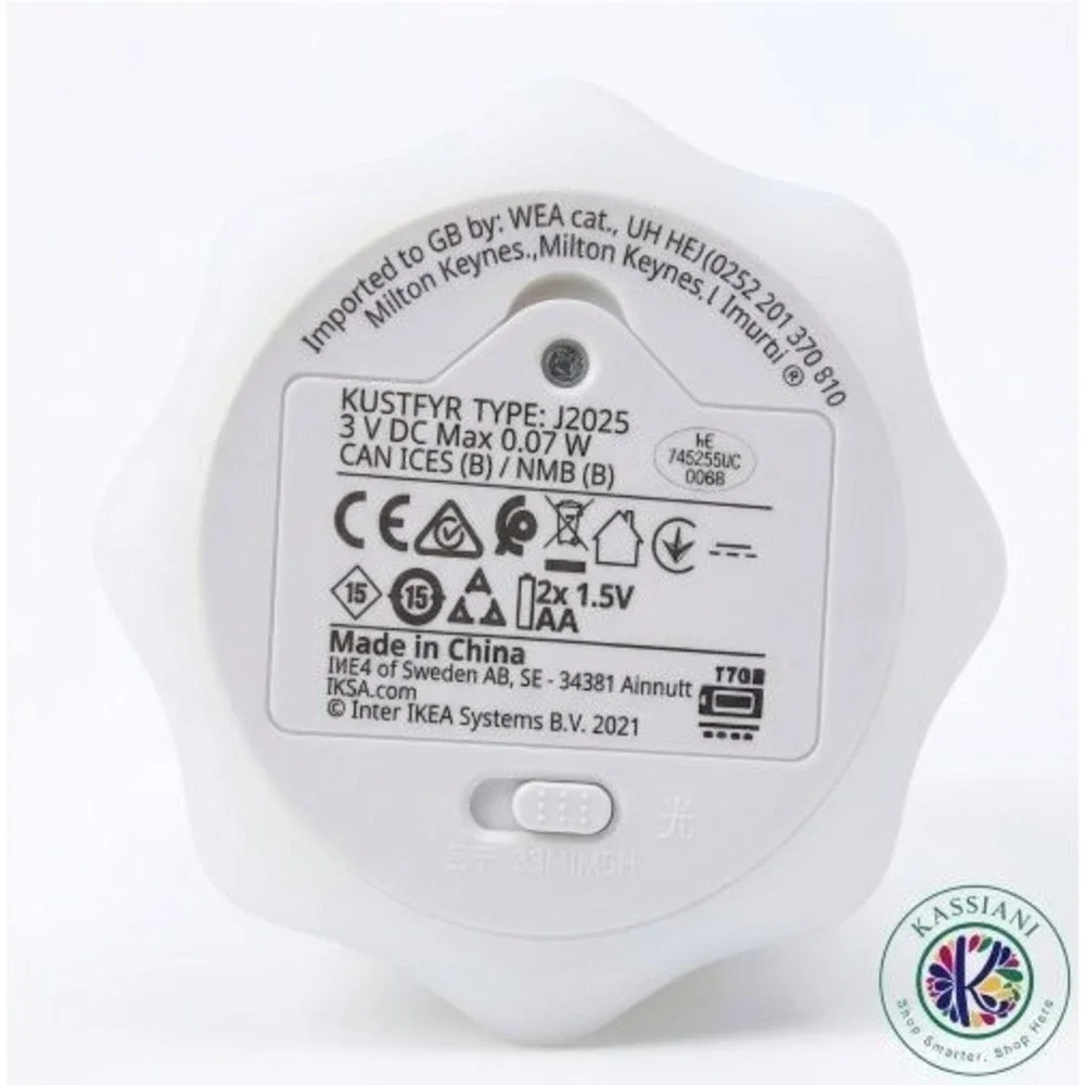 IKEA KUSTFYR Halloween Ghost LED Lamp Night Light White Purple Timer Battery